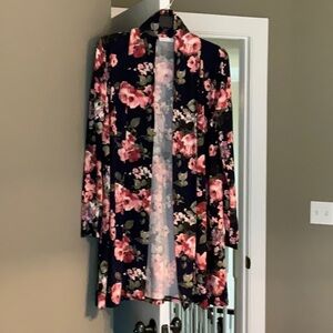 Floral knit cardigan